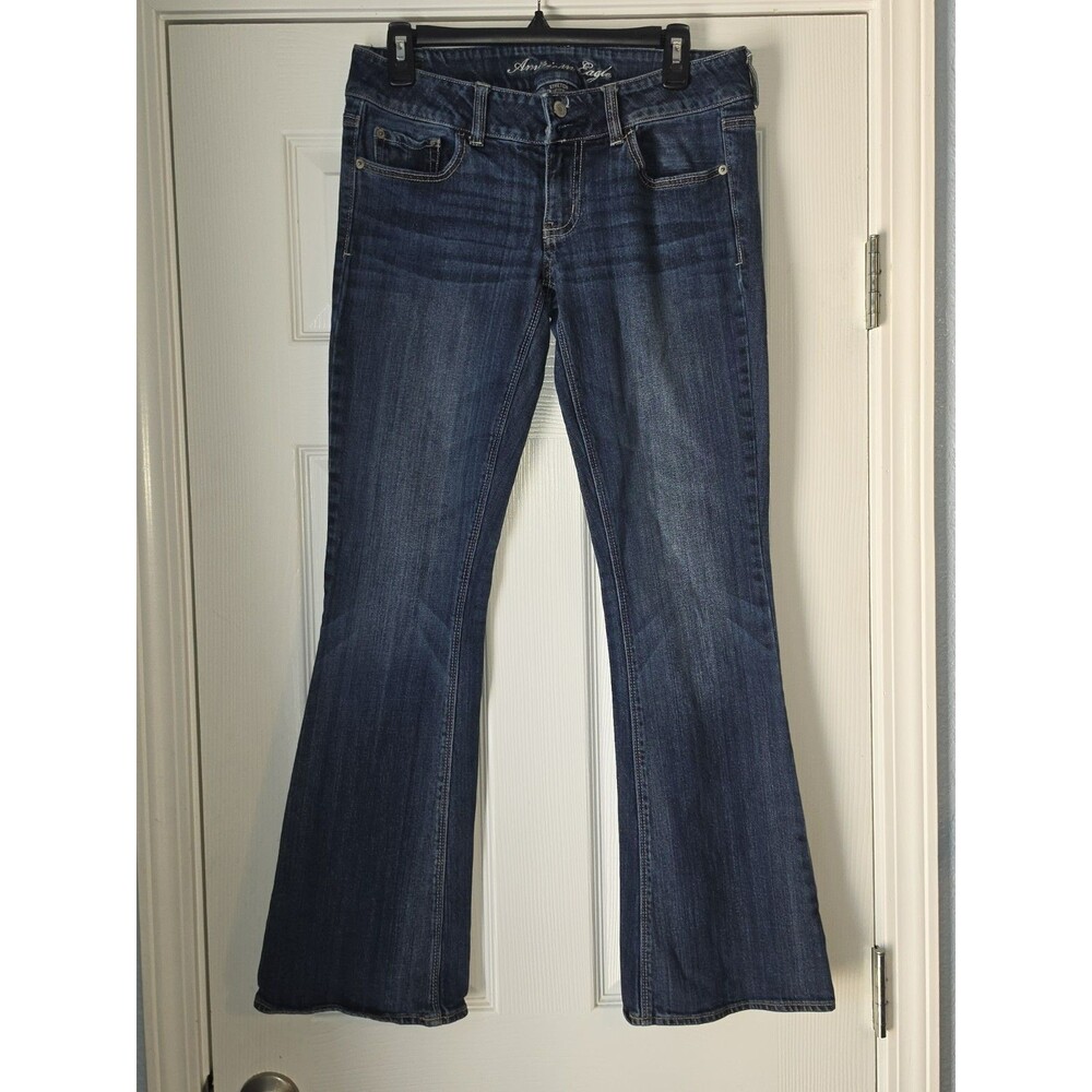 American Eagle Artist Womens Denim Jeans Size 6 Blue Stretch Low-Rise Boot Cut